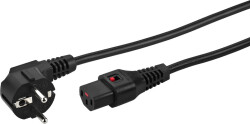 Netzkabel, abgewinkelter Schukostecker
