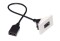 FLF schwarz bestueckt mit DisplayPort 20cm Kabel