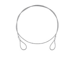 Stahlseil (SC) 900x4mm silber ohne Verbinder