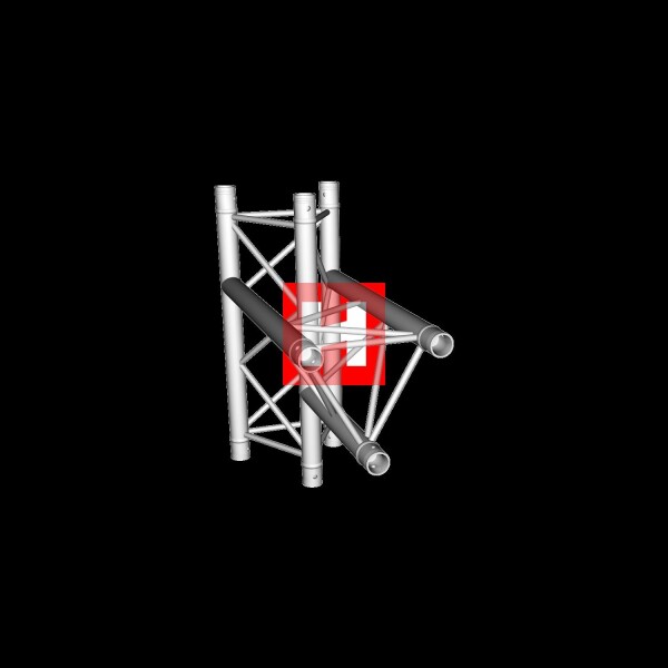 KON 220-3 3-Weg T-Stück C38 vertikal