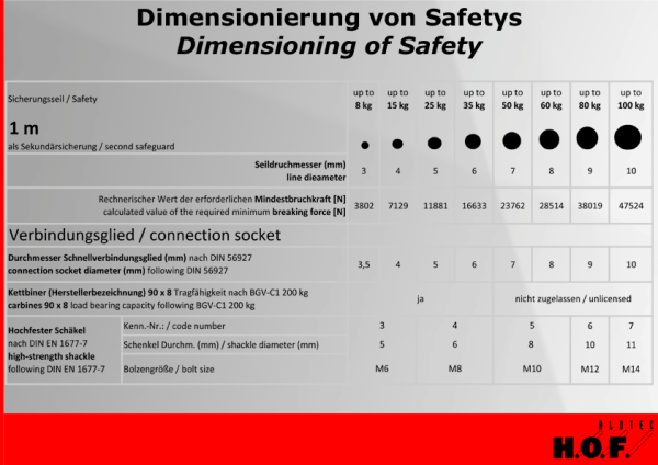 Stahlseilsafety 3mm L=1000mm schwarz