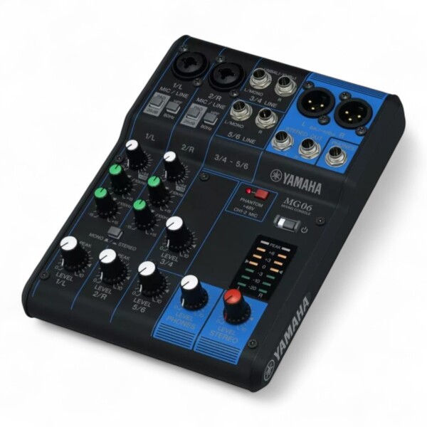 Noleggio: MG06, mixer live, 6 ingressi