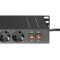 874716 - 19" Power Strip 1U 16-way with 2 switches