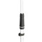 MS 4322 W - Microphone Stand with Folding Tripod Base and 2-Point Adjustment Telescoping Boom, White