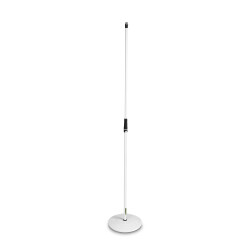 MS 23 W - Pied Micro Droit à Base Ronde blanc