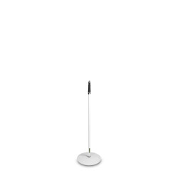 MS 23 W - Pied Micro Droit à Base Ronde blanc
