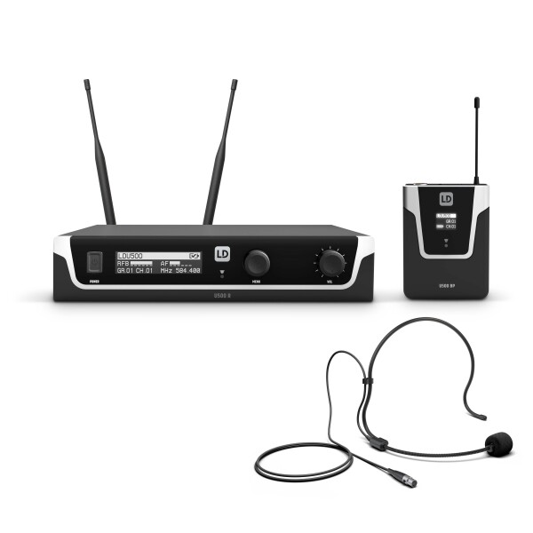 U506 BPH - Sistema per Radiomicrofono con Bodypack e Headset - 655 – 679 MHz.