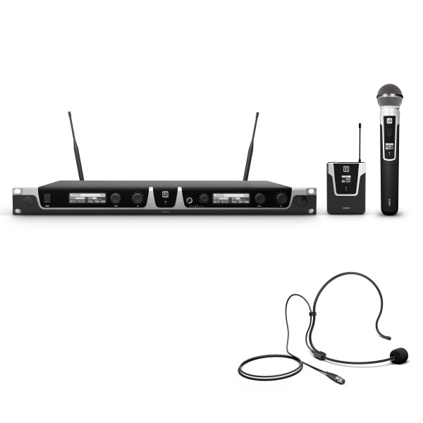 U508 HBH 2 - Sistema per Radiomicrofono con Bodypack, Headset e Microfono a Mano dinamico