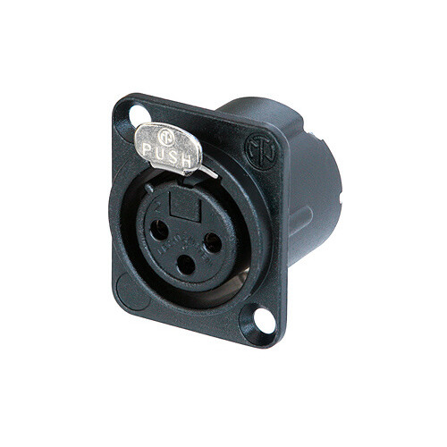 NC3 FD-LX-B - XLR Einbaubuchse 3-Pol Female ® | mit vergoldeten Kontakten