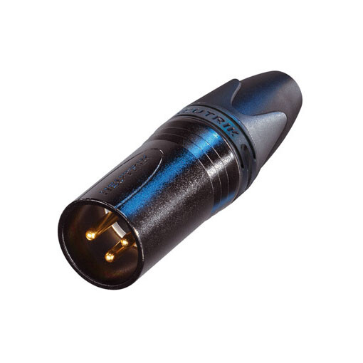 NC3MXX-B - XLR plug 3-pole male ® | with gold-plated contacts