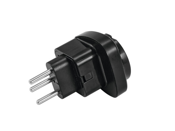 Adapter EU/CH Stecker 10A sw