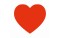 Handheld confetti cannon 50cm Red Hearts