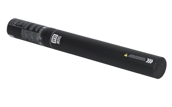 Handheld confetti cannon 50cm Silver Metallic