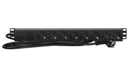 19" 1U Main Power Strip 8
