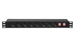 19" 1U Main Power Strip 16