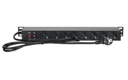 19" 1U Main Power Strip 16