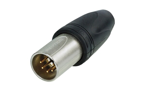 XLR 5p. Connector Male IP65 Gold contacts Nickel housing
