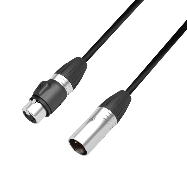 4 STAR DGF 0020 IP65 - Adapter DMX Cable | Adam Hall® XLR 3-pole Female x XLR 5-pole Male IP65 | 0.2 m