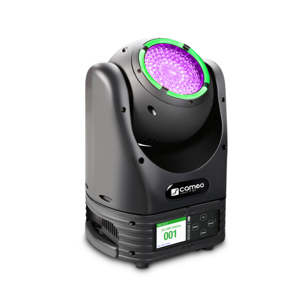 MOVO BEAM Z100 - Projecteur asservi avec couronne de LED, rotation illimitée et zoom