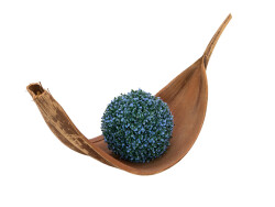 Graskugel, künstlich, blau, 22cm
