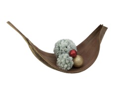 Pine ball, flocked, 15cm