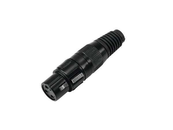 XLR socket 3pin black housing 10x