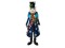 Schneemann mit Mantel, Metall, 150cm, blau