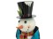 Schneemann mit Mantel, Metall, 150cm, blau
