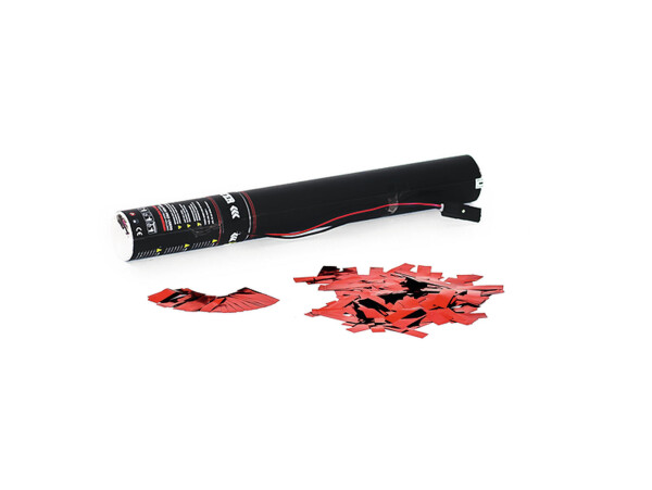 Electric Confetti Cannon 50cm, red metallic