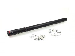 Electric Confetti Cannon 80cm, white/silver