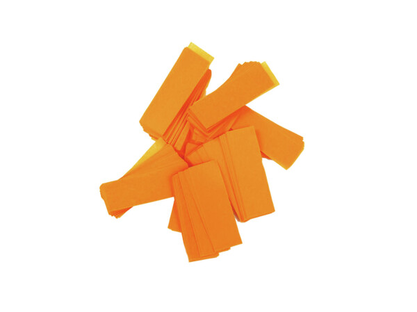 Slowfall Confetti rectangular 55x18mm, neon-orange, uv active, 1kg