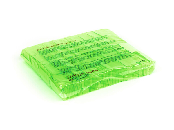 Slowfall Konfetti rechteckig 55x18mm, neongrün, UV-aktiv, 1kg
