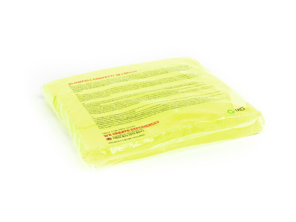 Slowfall Confetti rectangular 55x18mm, neon-yellow, uv active, 1kg