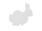 Silhouette Bunny, white, 56cm