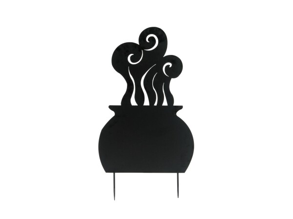 Silhouette Metal Witch Pot, 83cm