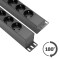 87471 T - 19" Stromverteiler 1HE 8-Fach mit IP65 Stromzuleitung