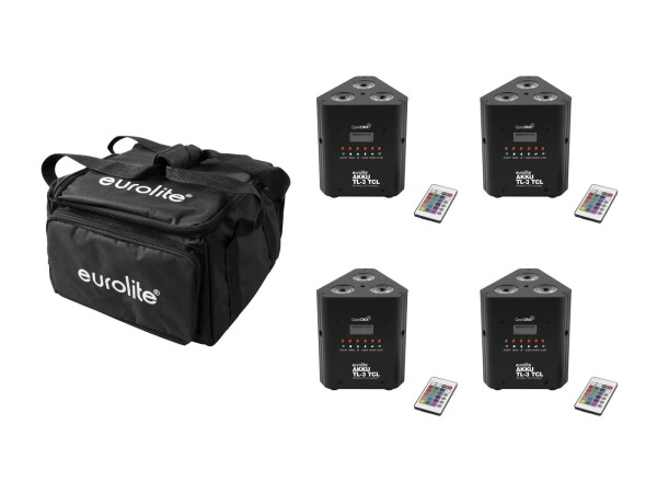 Set 4x AKKU TL-3 QuickDMX + Soft Bag