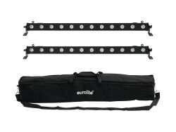Set 2x LED BAR-12 QCL RGBA + Soft-Bag