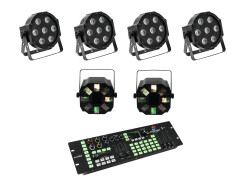 Set 4x LED SLS-7 HCL Floor + 2x LED FE-700 + DMX LED...