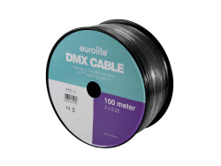 DMX Kabel 2x0,22 100m sw