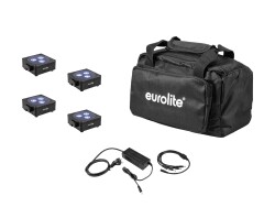 Set 4x AKKU Flat Light 3 sw + Ladenetzteil + Soft-Bag