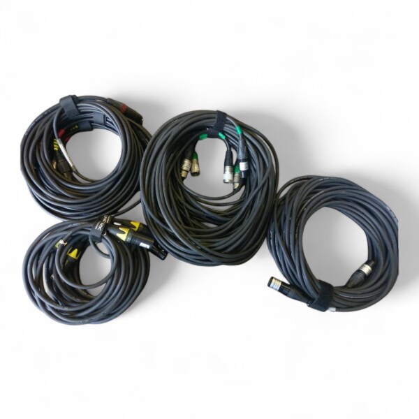 Miete: XLR-Kabelset, 1x 15m, 3x 10m, 3x 5m, 3x 3m