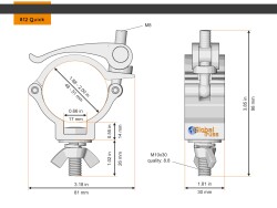 Half Coupler Small Quick 48-51/30/100kg stage black