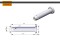 MTB Steel pin with one way D=16mm (82.9mm)