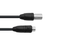 DMX cable IP65 3pin 5m bk