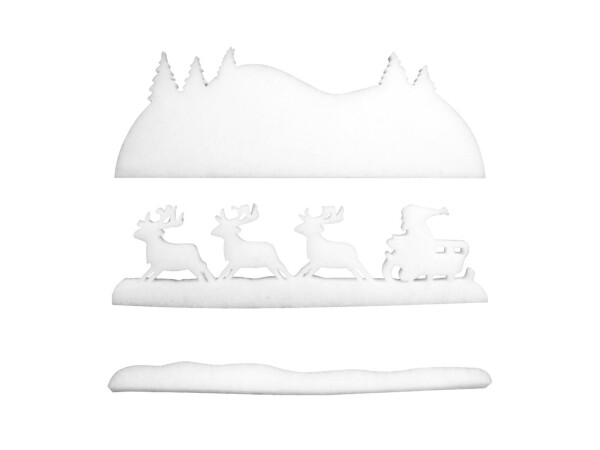 Winterlandschaft aus Schneematte, schwer entflammbar B1