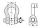 shackle HC2 2t 1/2-48 with NUT