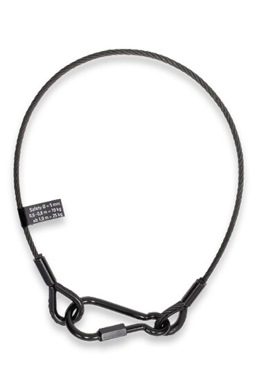 Sicherungsseil 100cm Ø 4mm BGV-C1 schwarz