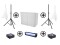 Set AKKU 2x Flat light 3 bk + Bar-6 + Stands