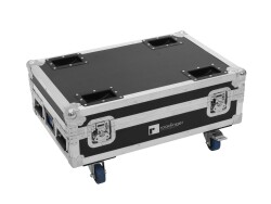 Flightcase 4x AKKU BAR-6 Glow QCL Flex QuickDMX mit...